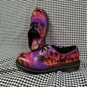 Dr. Martens 1461 NWOB Los Angeles LA Palm Tree Sunset Leather Shoes Women's 8